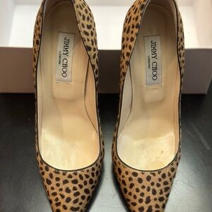 Jimmy Choo Leopard heels.